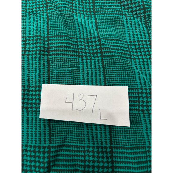 Diane Gilman Green Plaid Silk Sleeveless Tank Top with Sequins SZ Medium - Picture 8 of 8